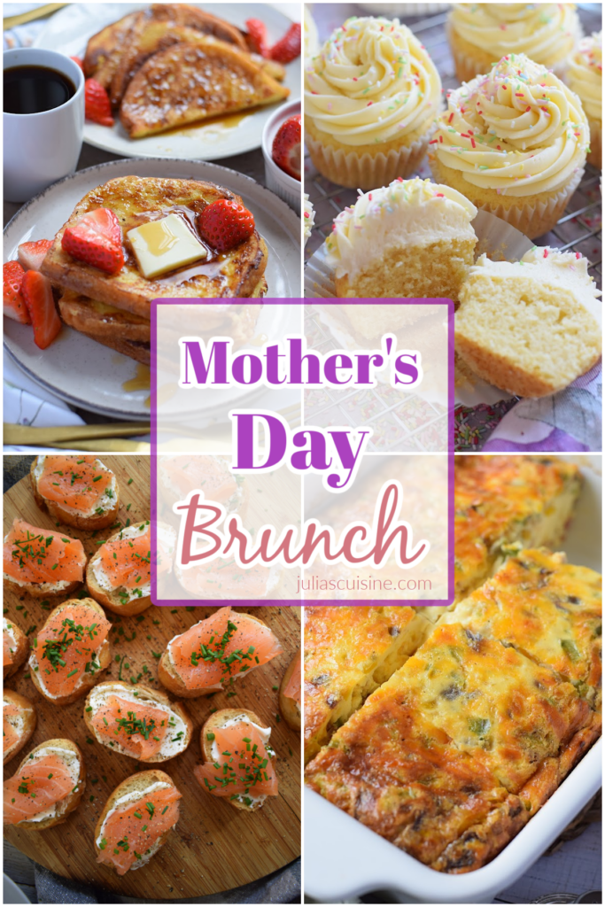 Mother's day brunch recipes collage.