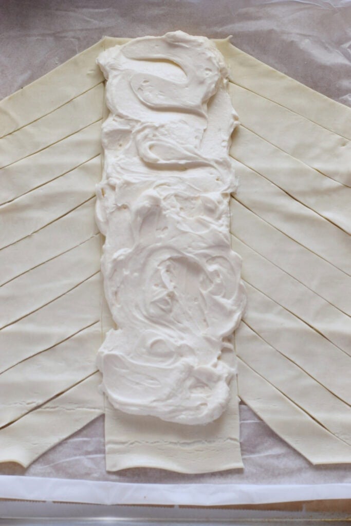 Pastry filled with a cream cheese mixture.