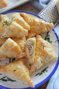 Chicken puff pastry bites.