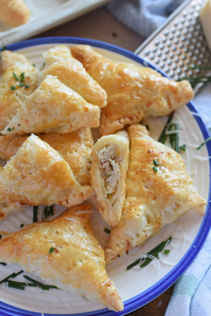 Chicken puff pastry bites.