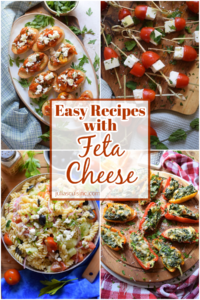 Easy recipes with feta cheese photo collage.